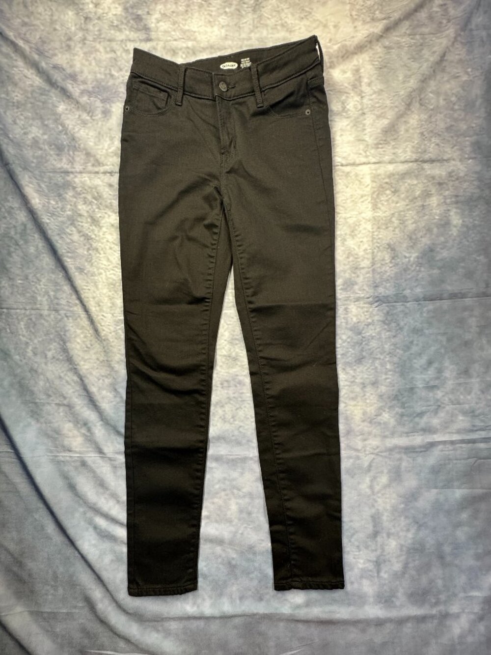 Old Navy Womens Rockstar Super Skinny Built-In Sculpt Never Fade Jeans Sz 6 Blk